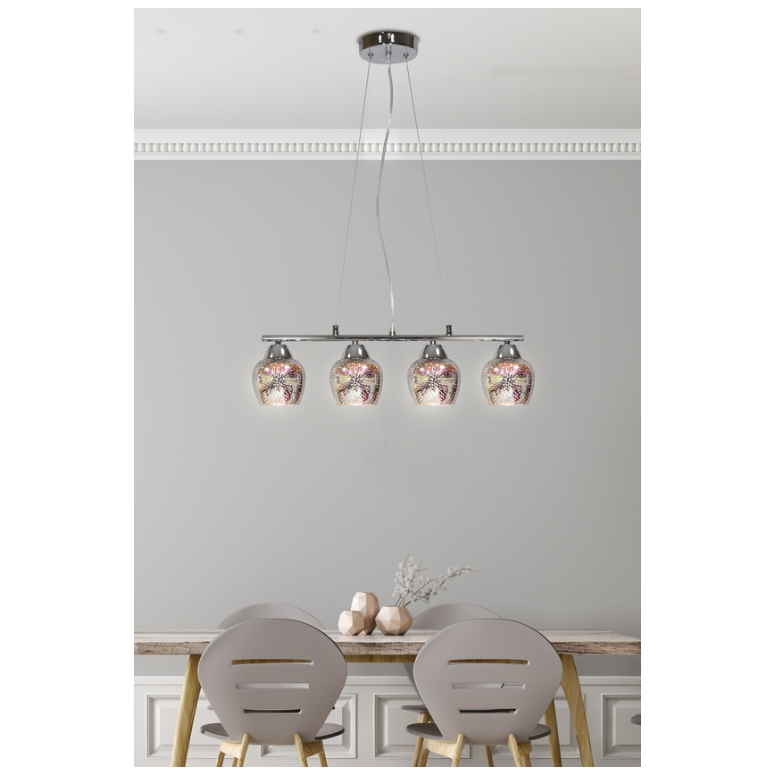 Kattokruunu narulla SIRIUS 4xE27/60W/230V