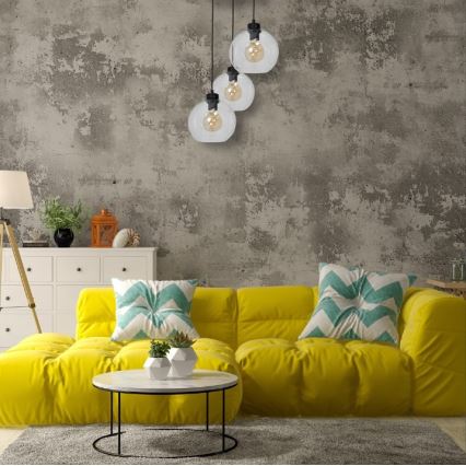 Kattokruunu narulla SOFIA 3xE27/60W/230V läpinäkyvä