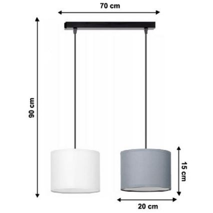 Kattokruunu narulla TUZ 2xE27/60W/230V