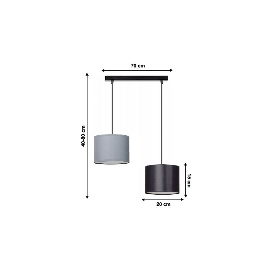 Kattokruunu narulla TUZ 2xE27/60W/230V