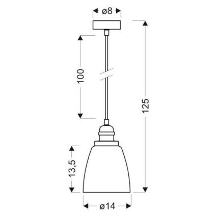Kattokruunu narulla VOICE 1xE27/40W/230V