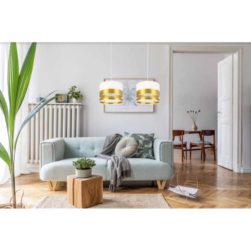 Kattokruunu narussa MILO 2xE27 / 60W / 230V kultainen