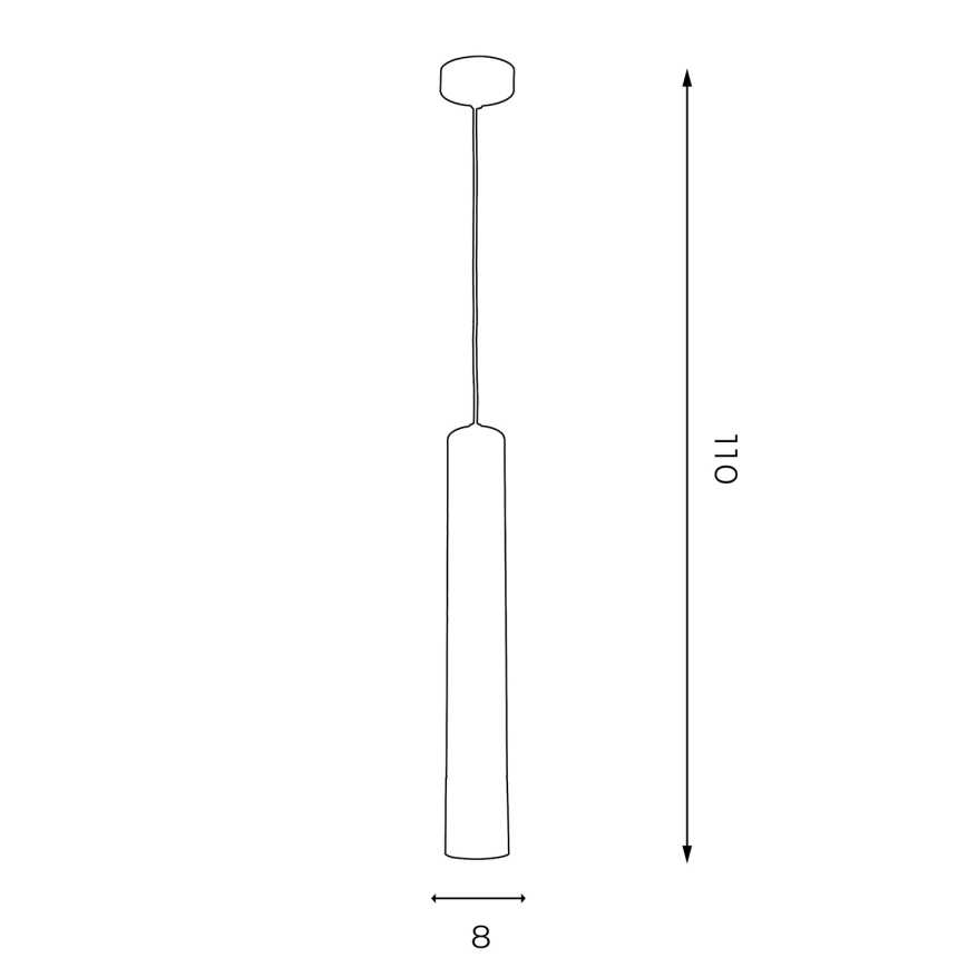 Kattokruunu narussa NEST 1xGU10 / 8W / 230V valkoinen / kultainen