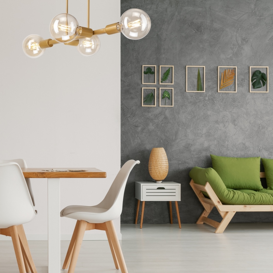 Kattokruunu tangossa ASTRID 4xE27/60W/230V kulta