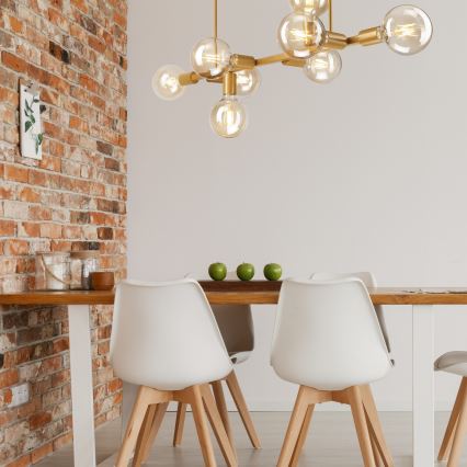 Kattokruunu tangossa ASTRID 8xE27/60W/230V kulta