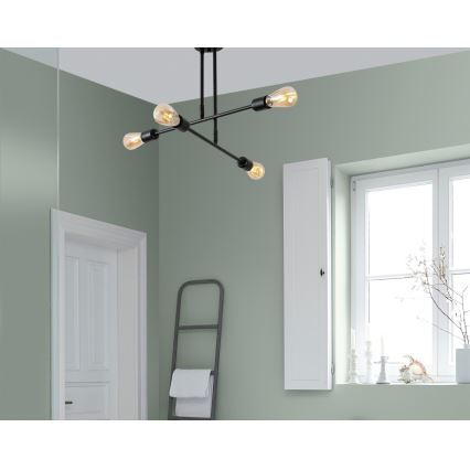 Kattokruunu tangossa FLOWER 4xE27/40W/230V