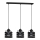 Kattokruunu TUBE 3xE27/60W/230V musta