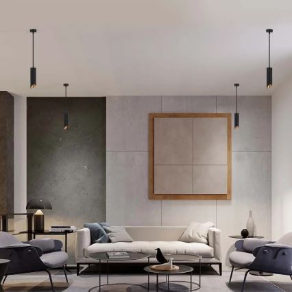 Kattovalaisin 1xGU10/35W/230V 20 cm musta