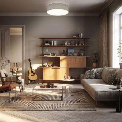 Kattovalaisin 2xE27/40W/230V, halkaisija 38 cm, beige