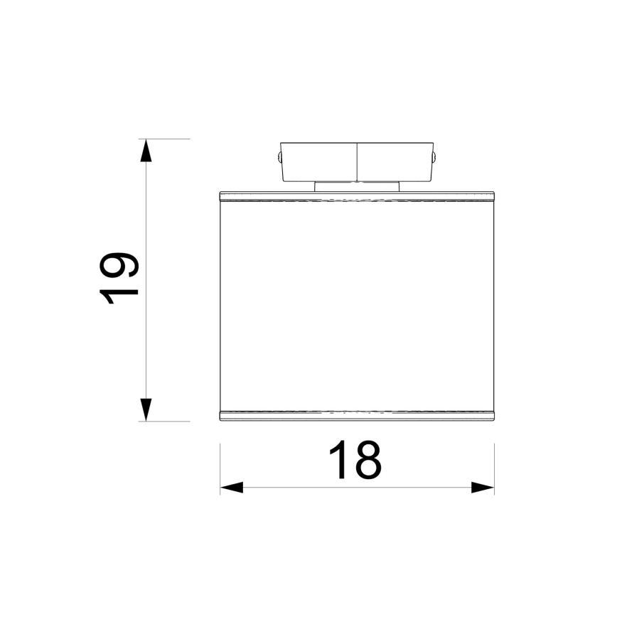 Kattovalaisin ARDEN 1xE27/15W/230V, halkaisija 18 cm, musta