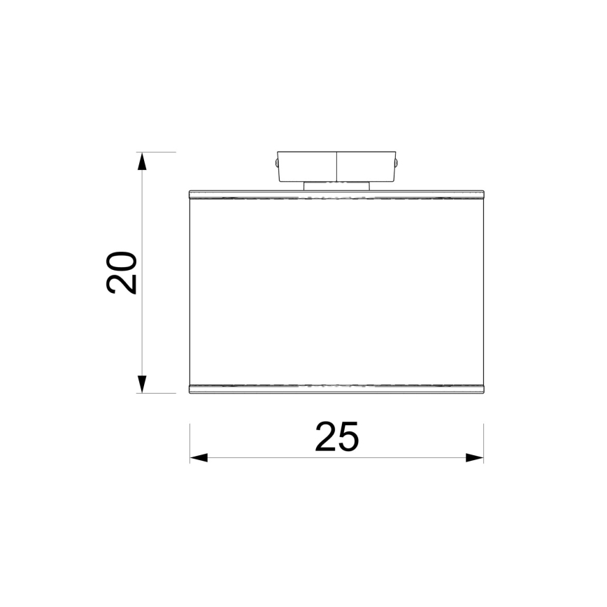 Kattovalaisin ARDEN 1xE27/15W/230V Ø 25 cm musta