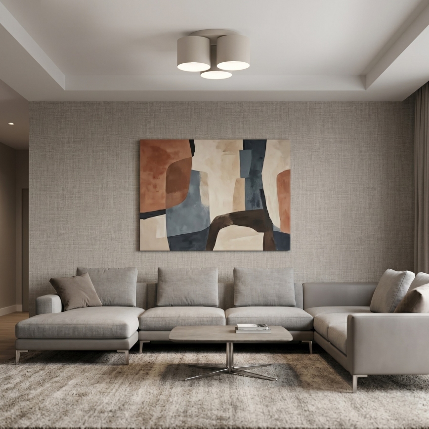 Kattovalaisin ARDEN, 3× E27 (enintään 15 W) / 230 V, halkaisija 30 cm, beige