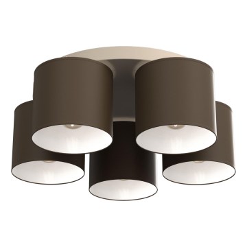 Kattovalaisin ARDEN 5xE27/15W/230V, halkaisija 44 cm, beige/ruskea