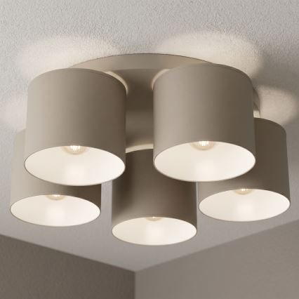 Kattovalaisin ARDEN 5xE27/15W/230V halkaisija 58 cm beige