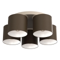 Kattovalaisin ARDEN 5xE27/15W/230V Ø 58 cm beige/ruskea