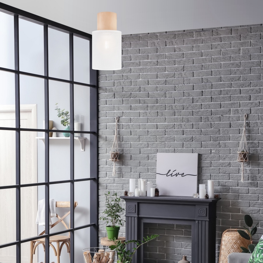 Kattovalaisin ARI 1xE27/60W/230V d. 16 cm valkoinen pyökki