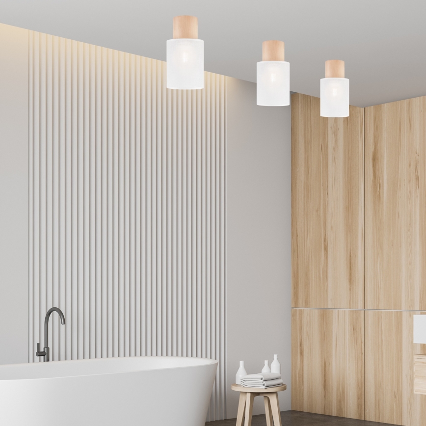 Kattovalaisin ARI 1xE27/60W/230V d. 16 cm valkoinen pyökki