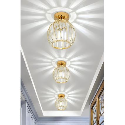 Kattovalaisin BELLA 1xE27/40W/230V, Ø 20 cm, kulta