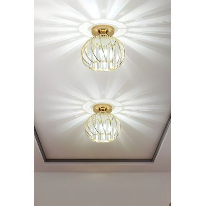 Kattovalaisin BELLA 1xE27/40W/230V, Ø 20 cm, kulta