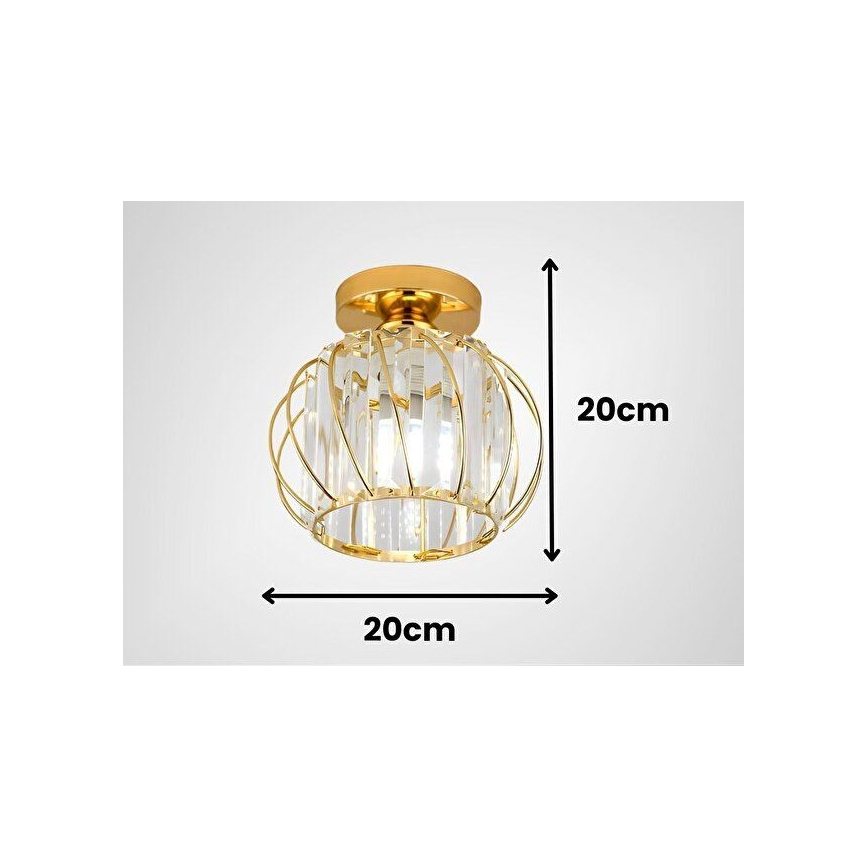 Kattovalaisin BELLA 1xE27/40W/230V, Ø 20 cm, kulta