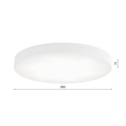 Kattovalaisin CLEO, liiketunnistin ja hämäräkytkin, 6xE27/24W/230V, Ø 80 cm, valkoinen