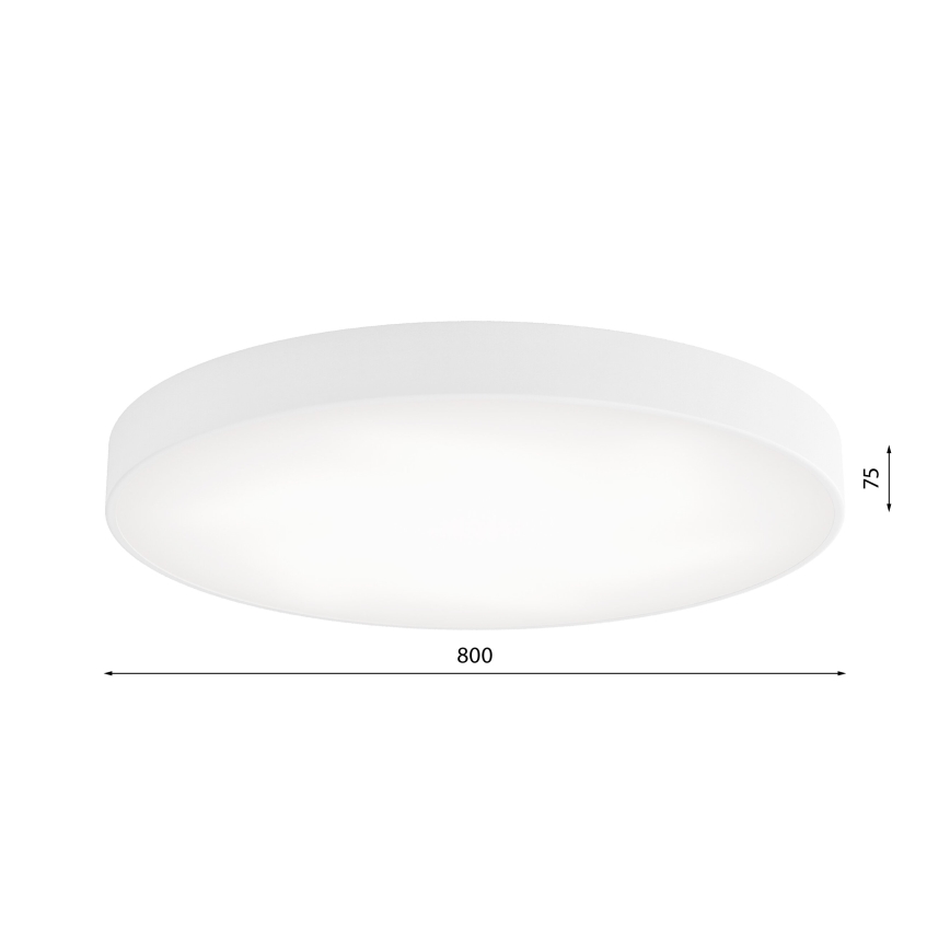 Kattovalaisin CLEO, liiketunnistin ja hämäräkytkin, 6xE27/24W/230V, Ø 80 cm, valkoinen