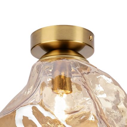 Kattovalaisin CRISTAL 1xE14/15W/230V messinki/savuinen beige