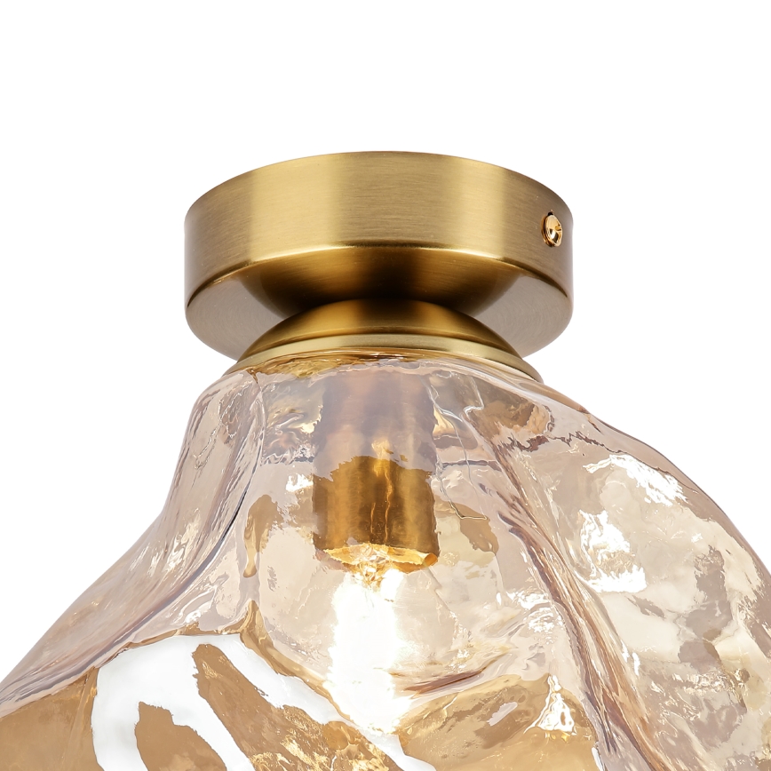 Kattovalaisin CRISTAL 1xE14/15W/230V messinki/savuinen beige