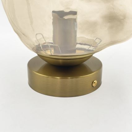 Kattovalaisin CRISTAL 1xE14/15W/230V messinki/savuinen beige