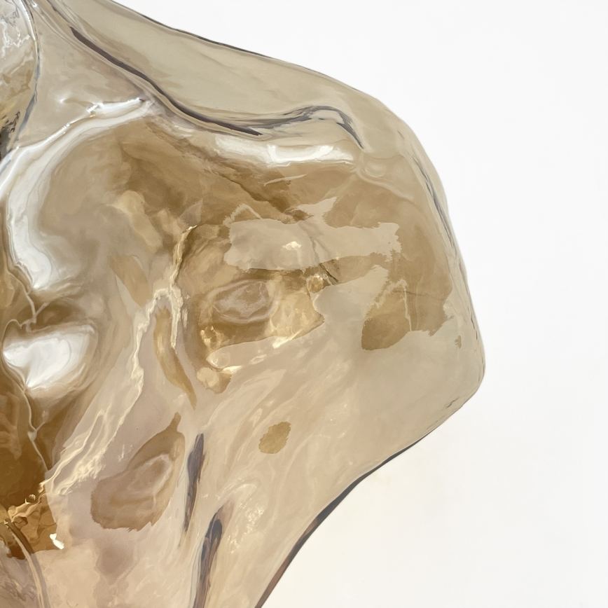 Kattovalaisin CRISTAL 1xE14/15W/230V messinki/savuinen beige