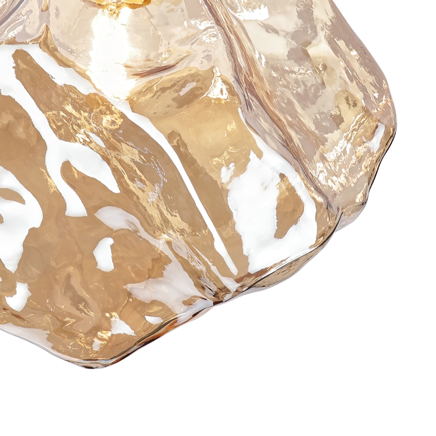 Kattovalaisin CRISTAL 1xE14/15W/230V messinki/savuinen beige