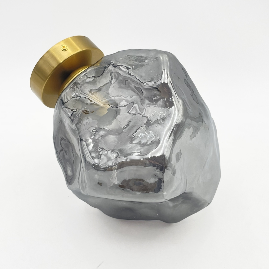 Kattovalaisin CRISTAL 1xE14/15W/230V messinki/savunmusta