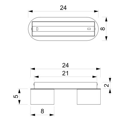 Kattovalaisin DIXIE 2xGX53/11W/230V valkoinen