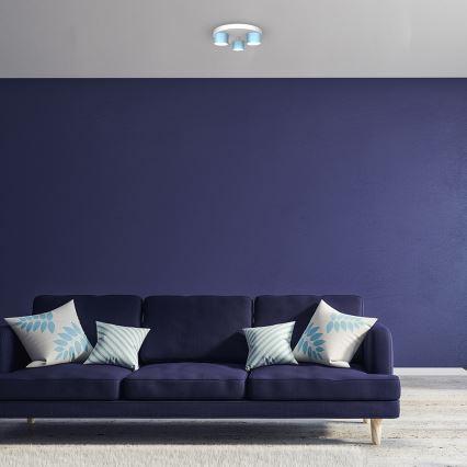 Kattovalaisin DIXIE 3xGX53/11W/230V sininen