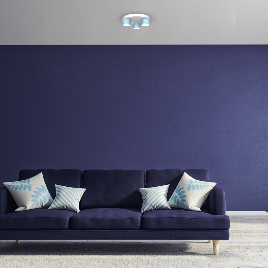 Kattovalaisin DIXIE 3xGX53/11W/230V sininen