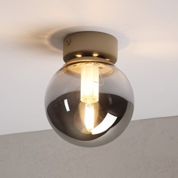Kattovalaisin ELIAS 1xE14/5W/230V halkaisija 13 cm beige/savunharmaa