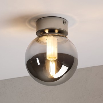 Kattovalaisin ELIAS 1xE14/5W/230V halkaisija 13 cm mattakromi/savunharmaa