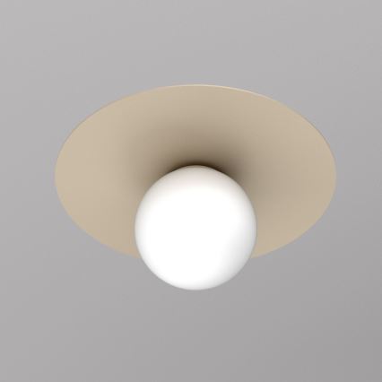 Kattovalaisin FLAT 1xE27/15W/230V Ø 35 cm beige