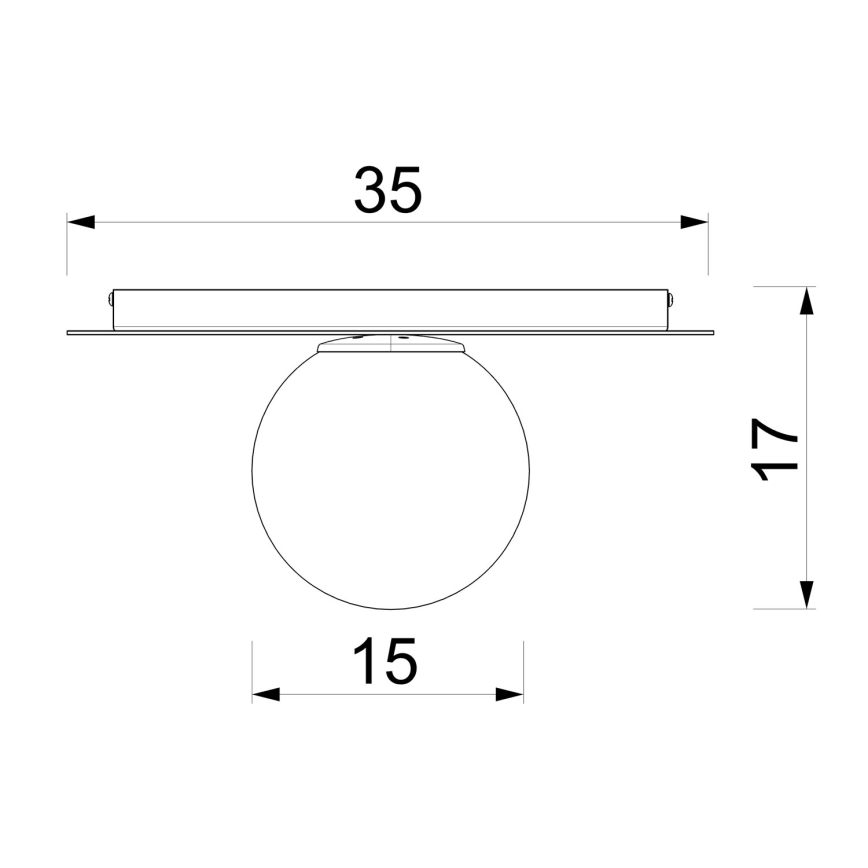 Kattovalaisin FLAT 1xE27/15W/230V, Ø 35 cm, kermanvärinen