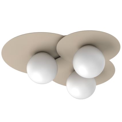Kattovalaisin FLAT 3xE27/15W/230V 55x60 cm beige