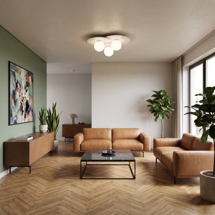 Kattovalaisin FLAT 3xE27/15W/230V 55x60 cm valkoinen