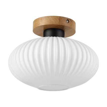 Kattovalaisin HARMA WOOD 1xE27/15W/230V tammi/valkoinen halkaisija 25 cm