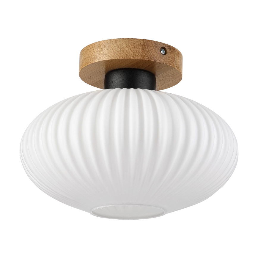 Kattovalaisin HARMA WOOD 1xE27/15W/230V tammi/valkoinen halkaisija 25 cm