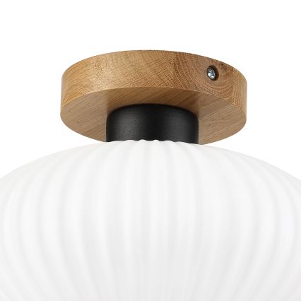 Kattovalaisin HARMA WOOD 1xE27/15W/230V tammi/valkoinen halkaisija 25 cm