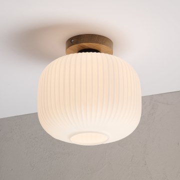 Kattovalaisin HARMA WOOD 1xE27/15W/230V tammi/valkoinen halkaisija 25 cm