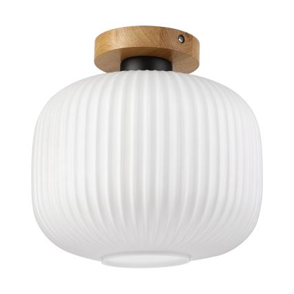 Kattovalaisin HARMA WOOD 1xE27/15W/230V tammi/valkoinen halkaisija 25 cm