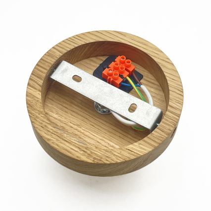 Kattovalaisin HARMA WOOD 1xE27/15W/230V tammi/valkoinen halkaisija 25 cm