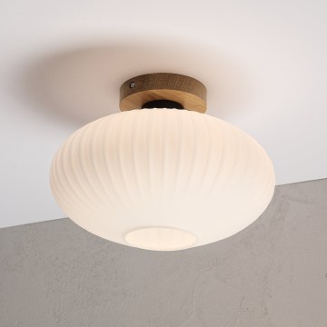 Kattovalaisin HARMA WOOD 1xE27/15W/230V tammi/valkoinen, halkaisija 30 cm