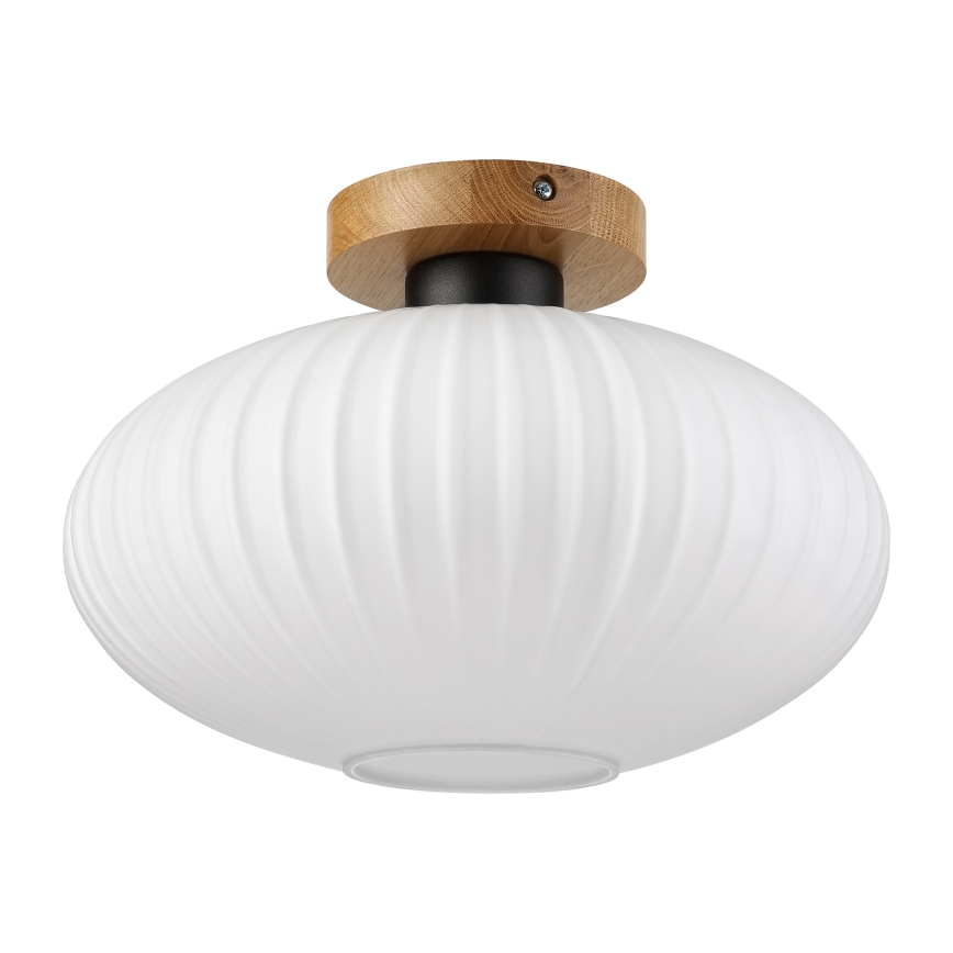 Kattovalaisin HARMA WOOD 1xE27/15W/230V tammi/valkoinen, halkaisija 30 cm