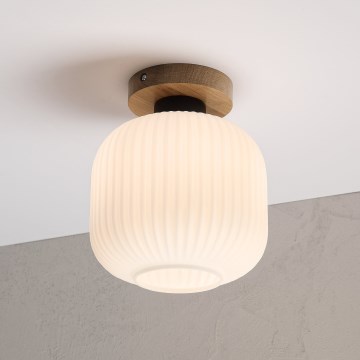 Kattovalaisin HARMA WOOD 1xE27/15W/230V tammi/valkoinen Ø 20 cm